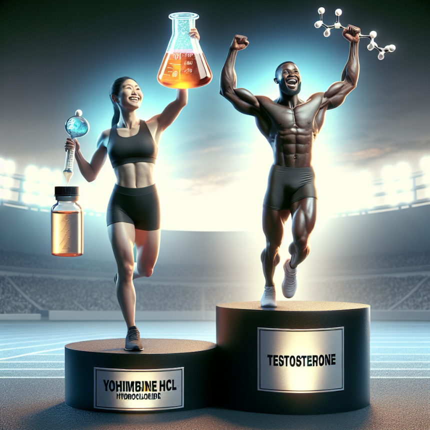 Winning combination: yohimbine hydrochloride and testosterone for athletes
